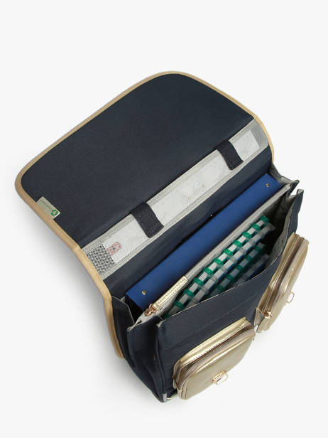 Cartable à Roulettes Enfant 2 Compartiments Cameleon Bleu vintage fantasy CR38 vue secondaire 3