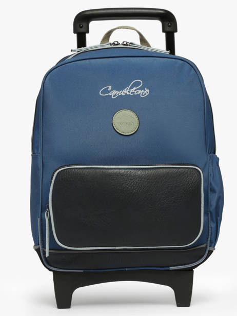 Sac A Dos à Roulettes 2 Compartiments Cameleon Bleu vintage urban SR40