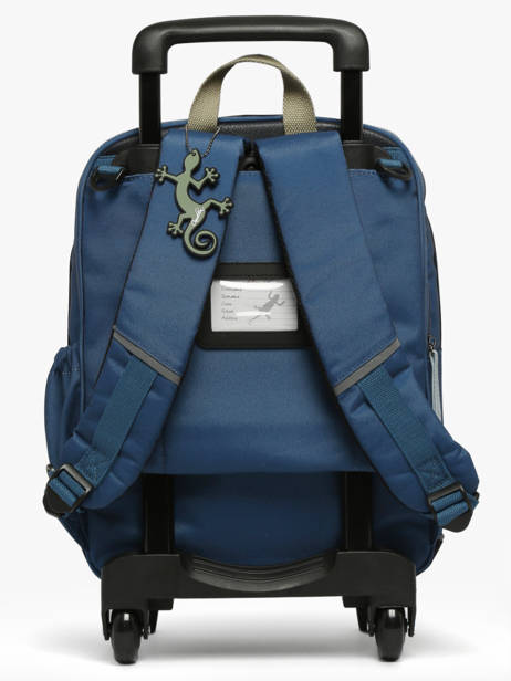 Sac A Dos à Roulettes 2 Compartiments Cameleon Bleu vintage urban SR40 vue secondaire 4