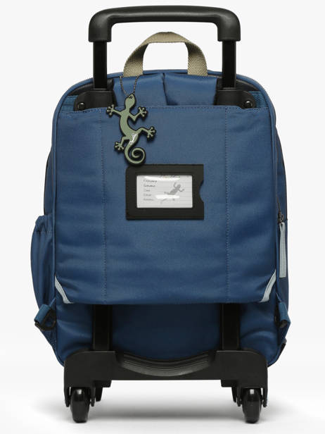 Sac A Dos à Roulettes 2 Compartiments Cameleon Bleu vintage urban SR40 vue secondaire 5