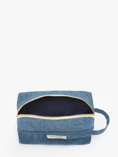 Recycled Cotton Tournelles Xl Zipped Pouch Rivedroite Blue timeless TOURXTIM other view 1