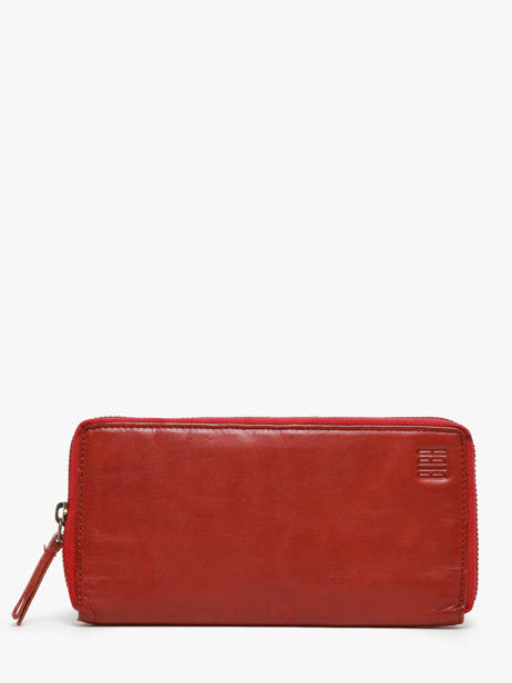 Portefeuille Cuir Biba Rouge heritage BT10