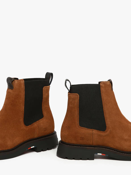 Chelsea Boots En Cuir Tommy hilfiger Marron men 5592GVQ vue secondaire 2