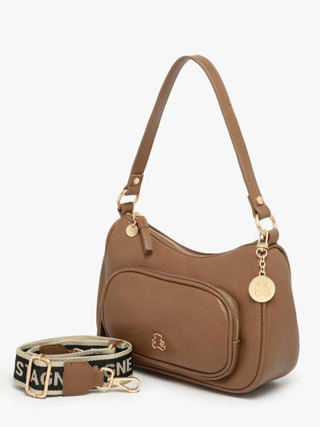 Shoulder Bag Pocket Lulu castagnette Brown pocket ZAHYNA other view 2