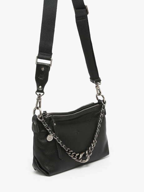 Sac Bandoulière Vintage Cuir Mila louise Noir vintage 3864C vue secondaire 2