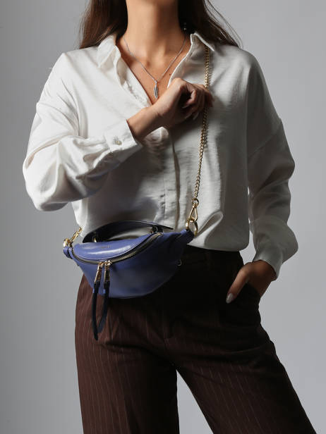 Sac Xs Origami Cuir Lancel Bleu origami A12526 vue secondaire 1