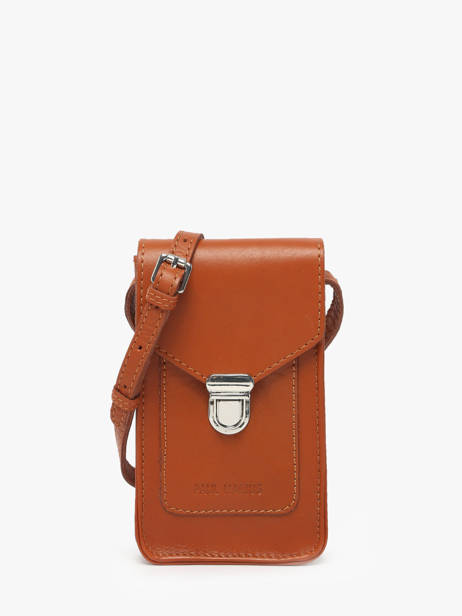 Leather Phone Bag Paul marius Brown vintage TELEPHON