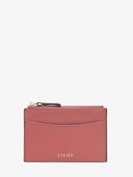 Card Holder Tradition Leather Etrier Pink tradition ETRA094M