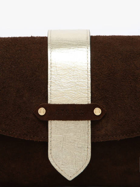 Shoulder Bag M Agnes Suede Leather Etrier Brown agnes EAGV205M other view 4