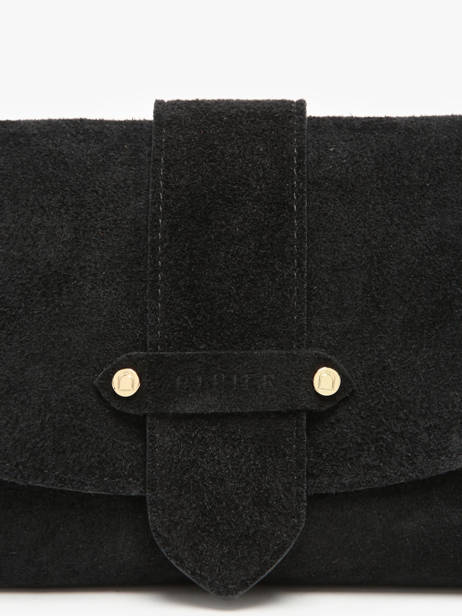 Shoulder Bag S Agnes Suede Leather Etrier Black agnes EAGV205S other view 3