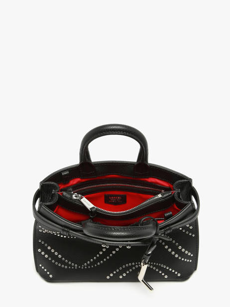 Small Leather Faubourg Studs Bag Lancel Black faubourg A14025 other view 3