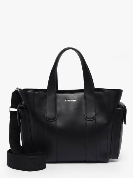 Sac Porté Main Signature Logo Strap Polyurethane Calvin klein jeans Noir signature logo strap 4F3290G