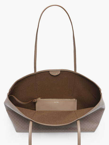 Shoulder Bag Coated Emblem Recycled Polyester Calvin klein jeans Beige coated emblem 4F3266G other view 2