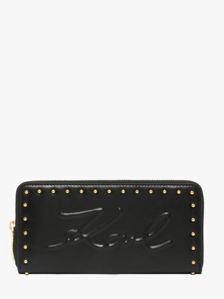 Leather K/ville Studs Wallet Karl lagerfeld Black k ville B1W32074