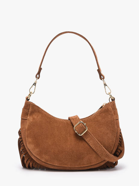 Shoulder Bag Velvet Leather Milano Brown velvet VE25064O other view 4