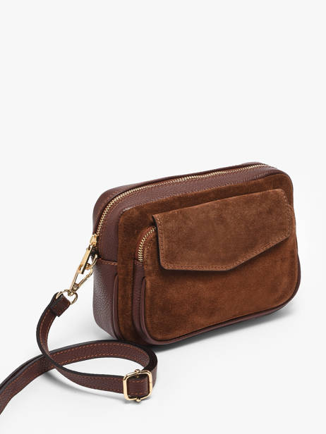 Shoulder Bag Velvet Caviar Leather Milano Brown velvet caviar VC25067 other view 2