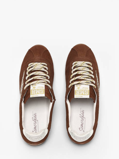 Sneakers Cassie En Cuir Semerdjian Marron women CASSI475 vue secondaire 3
