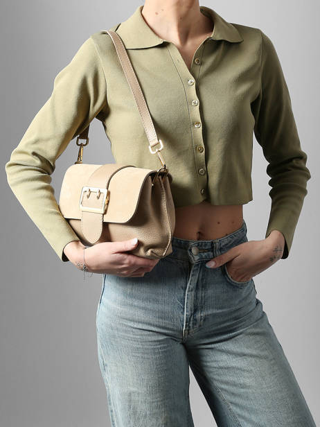 Satchel Velvet Caviar Leather Milano Beige velvet caviar VC25114 other view 1