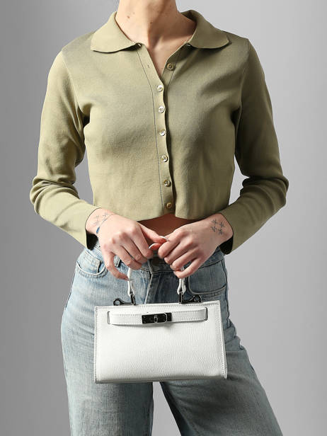 Sac Porté Main Caviar Cuir Milano Blanc caviar CA25114 vue secondaire 1