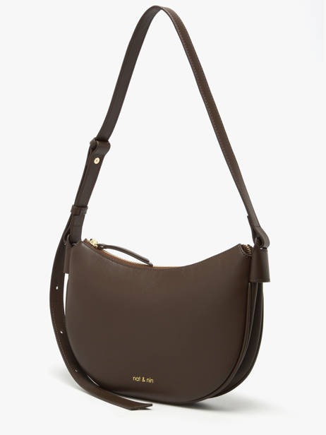 Shoulder Bag Vintage Leather Nat et nin Brown vintage LUNE other view 2