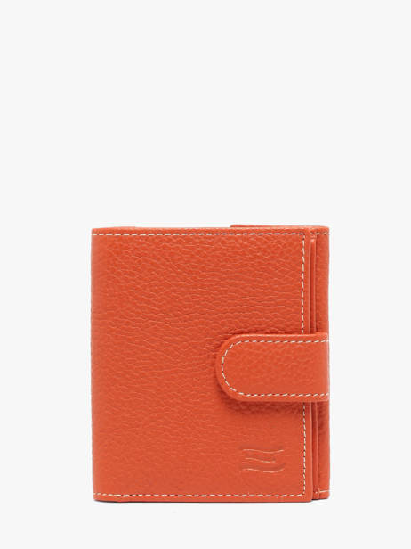 Wallet Caviar Leather Crinkles Orange caviar 14227