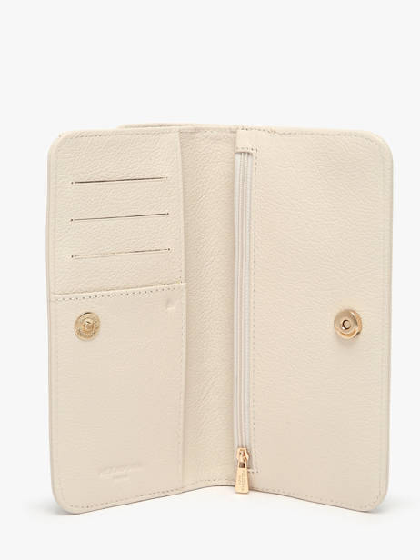 Leather Luna Clutch With Strap Hexagona Beige luna 688422 other view 4