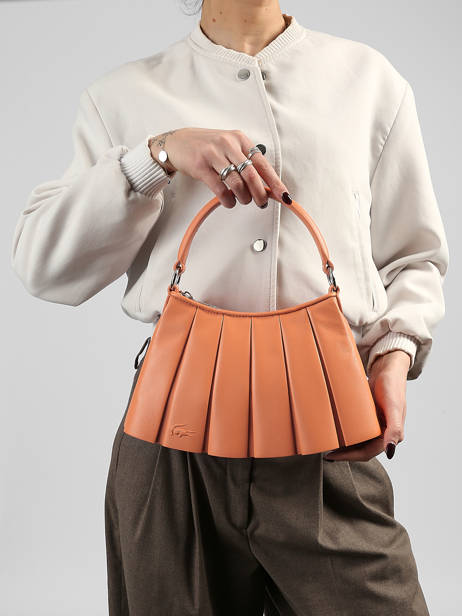 Shoulder Bag Lenglen Leather Lacoste Orange lenglen NU5011DP other view 1
