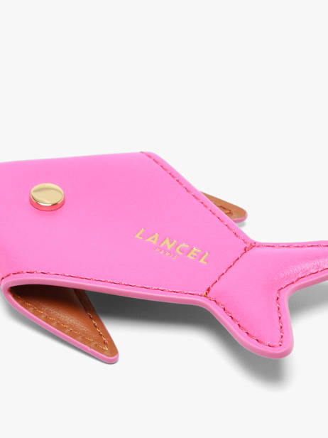 Leather Funny Fish Bag Charm Lancel Pink charms A14200 other view 2