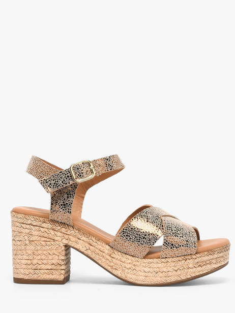 Heeled Sandals In Leather Aliwell Brown women A126091