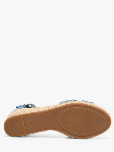 Sandales En Cuir Tommy hilfiger Bleu women 9332CZQ vue secondaire 4