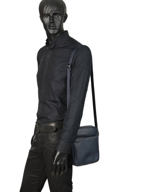 Sac BandouliÃ¨re Lancaster Bleu soft vintage homme 14 vue secondaire 2