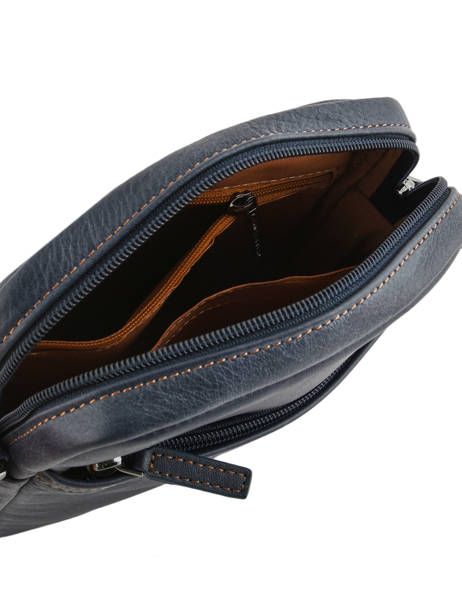 Sac BandouliÃ¨re Lancaster Bleu soft vintage homme 14 vue secondaire 4