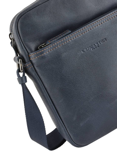Sac BandouliÃ¨re Lancaster Bleu soft vintage homme 14 vue secondaire 1