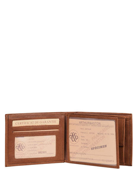 Portefeuille Arthur Cuir Arthur & aston Marron johany 499 vue secondaire 1