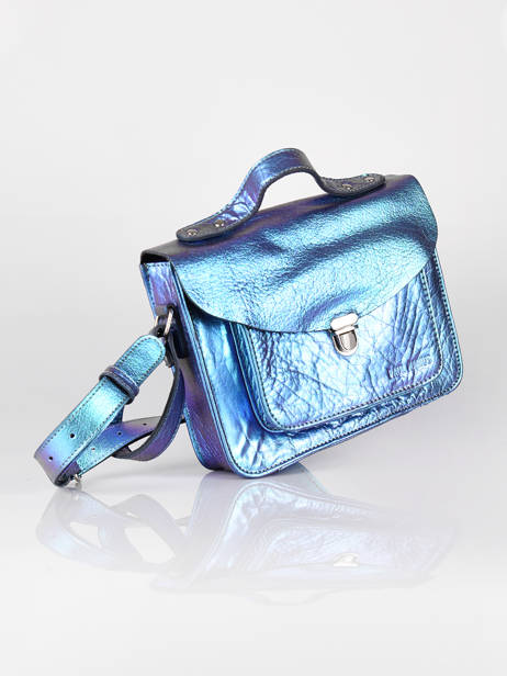 Sac BandouliÃ¨re Mademoiselle George Scarabee Cuir Paul marius Bleu scarabee GEORGSCA vue secondaire 1