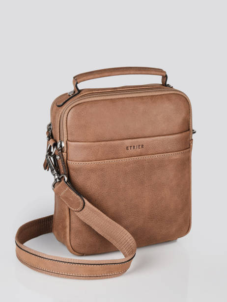 Sac BandouliÃ¨re Spider Cuir Etrier Marron spider ESPI732M vue secondaire 2