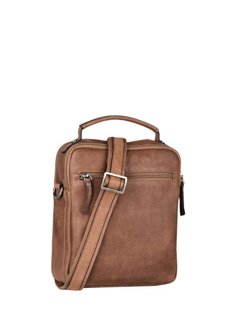Sac BandouliÃ¨re Spider Cuir Etrier Marron spider ESPI732M vue secondaire 4