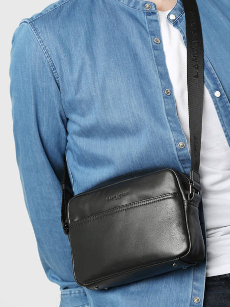 Sac BandouliÃ¨re Lancaster Noir soft vintage homme 33 vue secondaire 1